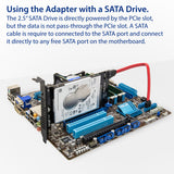 2.5-inch U.2 NVMe drive to PCI-e x16 Slot card or SATA III PCI Mount