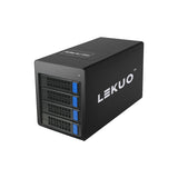 USB 4.0 (40Gbps) Type-C 4 Bay 2.5 Inch and 3.5 Inch SATA Hard Drive + 1 Bay M.2 NMVe Combo External Hard Drive Enclosure image 2