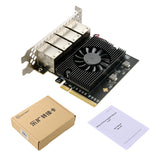 PCIe to 8 Port Gigabit Ethernet Controller Card