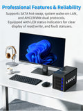 USB 4.0 (40Gbps) Type-C 4 Bay 2.5 Inch and 3.5 Inch SATA Hard Drive + 1 Bay M.2 NMVe Combo External Hard Drive Enclosure image 6