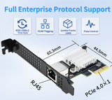 IO CREST Single Port 10 Gigabit Ethernet PCI-e x1 Network Card RTL8127 Chipset image 8