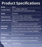 USB4.0 40Gbps 6-in-1 Hub, 1x RJ45 10G Ethernet Port, 3x USB-A, 1x TF, 1x SD Card Reader image 8