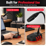 3.5mm Desktop Gaming Microphone with Volume Control Knob image 2