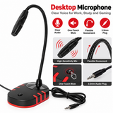 3.5mm Desktop Gaming Microphone with Volume Control Knob image 1