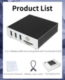 USB4.0 40Gbps 6-in-1 Hub, 1x RJ45 10G Ethernet Port, 3x USB-A, 1x TF, 1x SD Card Reader image 9