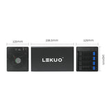 USB 4.0 (40Gbps) Type-C 4 Bay 2.5 Inch and 3.5 Inch SATA Hard Drive + 1 Bay M.2 NMVe Combo External Hard Drive Enclosure image 1