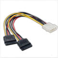 4 Pin Molex Male to Two 15 Pin SATA Power Cable - CL-CAB40021
