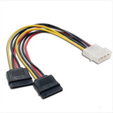 4 Pin Molex Male to Two 15 Pin SATA Power Cable - CL-CAB40021