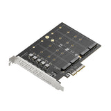 PCIe 3.0 x4 to 4-Port M.2 NVMe Adapter Card