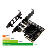 2 Port USB Type A 3.2 and Single Port USB-C 3.2 Gen 2x2 PCI-e Gen 3 x4 Expansion Card