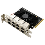 PCIe to 8 Port Gigabit Ethernet Controller Card