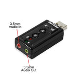USB 2.0 External Virtual 7.1 Surround Sound Adapter