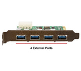 4 Port USB 3.0 PCI-e x1 Card - SD-PEX20133