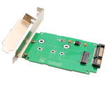 M.2 B or B+ M key up to 60 mm to 2.5" SATA III Card with Full and Low Profile Brackets - SI-ADA40083