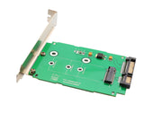 M.2 B or B+ M key up to 60 mm to 2.5" SATA III Card with Full and Low Profile Brackets - SI-ADA40083
