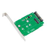 M.2 B or B+ M key up to 60 mm to 2.5" SATA III Card with Full and Low Profile Brackets - SI-ADA40083