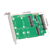 PCI mounted M.2 B-Key or mSATA SSD to SATA III Adapter Card - SI-ADA50067