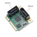 2 Port SATA III Mini PCI-e 2.0 RAID Card
