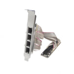 4 Ports Gigabit M.2 M+B Key Ethernet Card