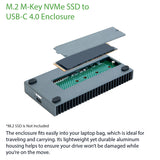 Portable NVMe USB4.0 (USB-C) SSD Ultra Fast External SSD Drive Aluminum Enclosure (Enclosure Only)