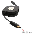 4 ft Retractable HDMI Type A Male to Micro HDMI Type D Male Cable - SY-CAB31030