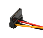 12" Molex to Dual SATA Right Angle Power Cable - SY-CAB40018