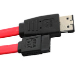19" SATA to eSATA Cable, Red Color - SY-CAB40019