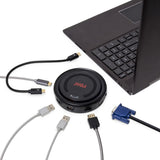 6-in-1 USB 3.1 Gen 1 Type-C Hub Docking Station with 10W QI Wireless Charger - SY-CHG50120