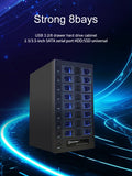 USB 3.2 (10Gbps) Type-C 8 Bay 2.5 Inch and 3.5 Inch SATA Hard Drive External Hard Drive Enclosure - SY-ENC50125