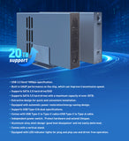 10Gbps Single Bay USB Type-C Enclosure for 2.5" & 3.5" SATA HDD