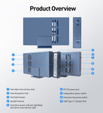 10Gbps Single Bay USB Type-C Enclosure for 2.5" & 3.5" SATA HDD