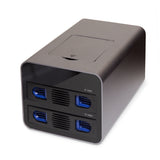 USB 3.2 (10Gbps) Type-C 2 Bay 2.5 Inch and 3.5 Inch SATA Hard Drive + 2 Bay M.2 NMVe Combo External Hard Drive Enclosure - SY-ENC50127