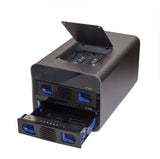USB 3.2 (10Gbps) Type-C 2 Bay 2.5 Inch and 3.5 Inch SATA Hard Drive + 2 Bay M.2 NMVe Combo External Hard Drive Enclosure - SY-ENC50127