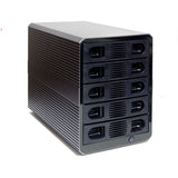 5 Bay USB 3.2 Type-C 10Gbps Daisy-Chain Hard Drive Enclosure DAS, Support 120TB (5x 24TB) 2.5" & 3.5" SATA HDD/SSD - SY-ENC50128