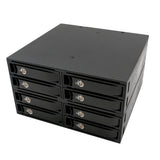 Full Metal 8 Bay 2.5" SATA HDD and SDD Mobile Rack MiniSAS Interface for 5.25" Drive Bay - SY-MRA25052