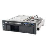 5.25" Bay Drive Tray Less Mobile Rack for 3.5" and 2.5" SATA III HDD with extra 2 port USB 3.0 - SY-MRA55006
