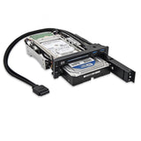 5.25" Bay Drive Tray Less Mobile Rack for 3.5" and 2.5" SATA III HDD with extra 2 port USB 3.0 - SY-MRA55006