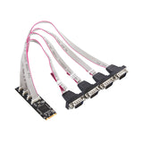 4 Port RS-232 DB9 Serial M.2 B+M Key Controller Card SY-PEX15072