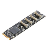 4 Port RS-232 DB9 Serial M.2 B+M Key Controller Card SY-PEX15072