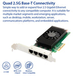Quad 2.5 Gigabit PCI-e x4 Ethernet Network Card