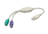 USB 1.1 to PS2 Connector (Keyboard and Mouse) - SY-USB-PS2
