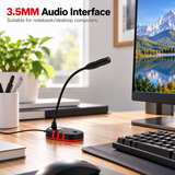 3.5mm Desktop Gaming Microphone with Volume Control Knob image 3
