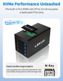 USB 4.0 (40Gbps) Type-C 4 Bay 2.5 Inch and 3.5 Inch SATA Hard Drive + 1 Bay M.2 NMVe Combo External Hard Drive Enclosure image 9