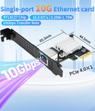 IO CREST Single Port 10 Gigabit Ethernet PCI-e x1 Network Card RTL8127 Chipset image 4