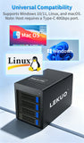 USB 4.0 (40Gbps) Type-C 4 Bay 2.5 Inch and 3.5 Inch SATA Hard Drive + 1 Bay M.2 NMVe Combo External Hard Drive Enclosure image 10