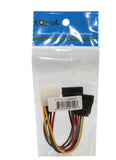 5" Molex to Dual SATA Power Connector Cable - SY-CAB40007