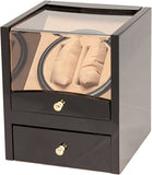 Novalife Watch Winder Winds 2 Stores 4 Watches with Cabinet Storage Display Box
