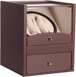 Novalife Watch Winder Winds 2 Stores 4 Watches with Cabinet Storage Display Box