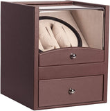 Novalife Watch Winder Winds 2 Stores 4 Watches with Cabinet Storage Display Box