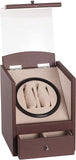 Novalife Watch Winder Winds 2 Stores 4 Watches with Cabinet Storage Display Box
